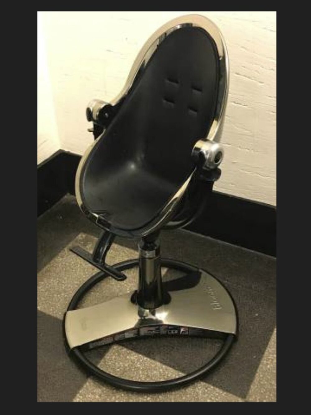 Bloom Fresco Pedestal High Chair in Dark Chrome/Black ($799 new!)